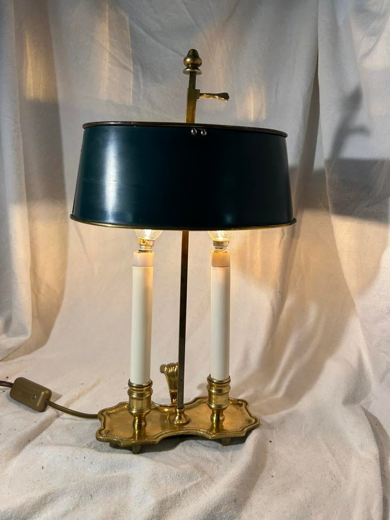 Klassieke Franse Bouillotte Tafellamp - Tôle kap -, Antiek en Kunst, Antiek | Lampen, Ophalen of Verzenden