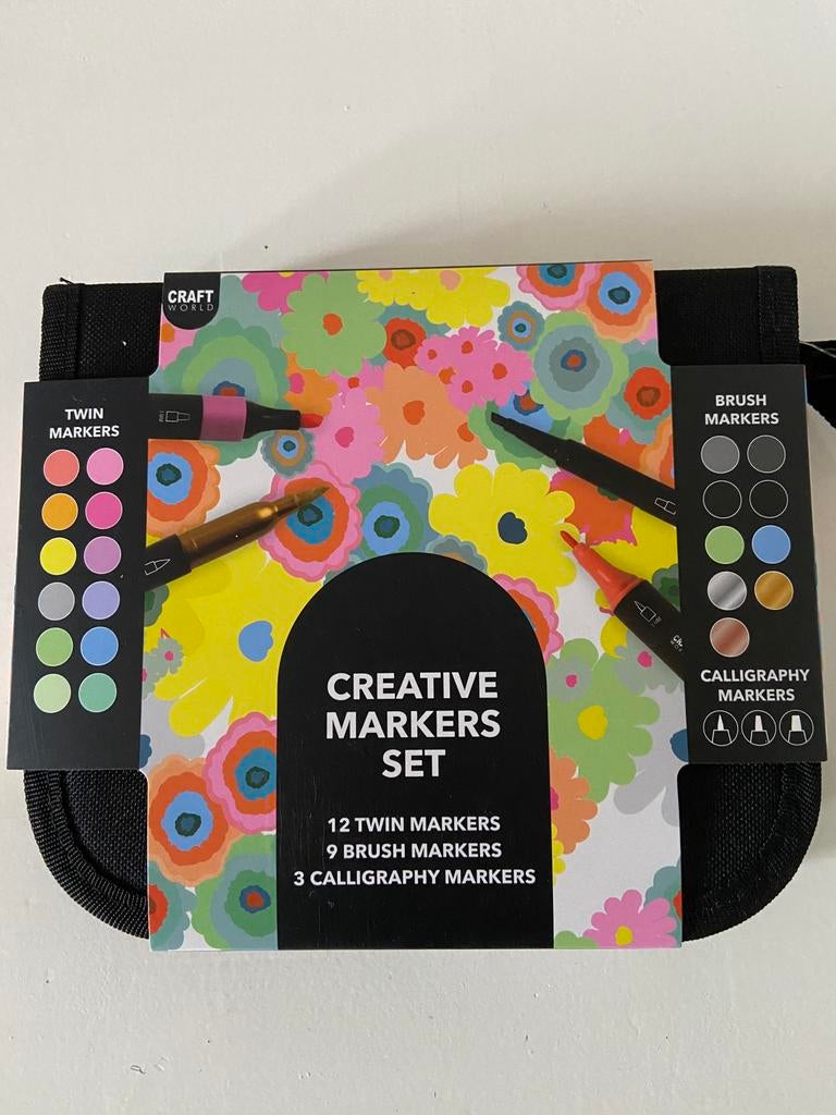 Craft creative Markers set, stiften , Nieuw!, Ophalen of Verzenden, Zo goed als nieuw, Potlood of Stift