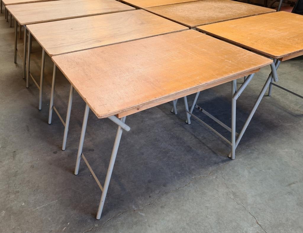 partij retro vintage KLAPTAFELS horeca bistro café, Huis en Inrichting, Tafels | Eettafels, Gebruikt, Rechthoekig, Ophalen of Verzenden