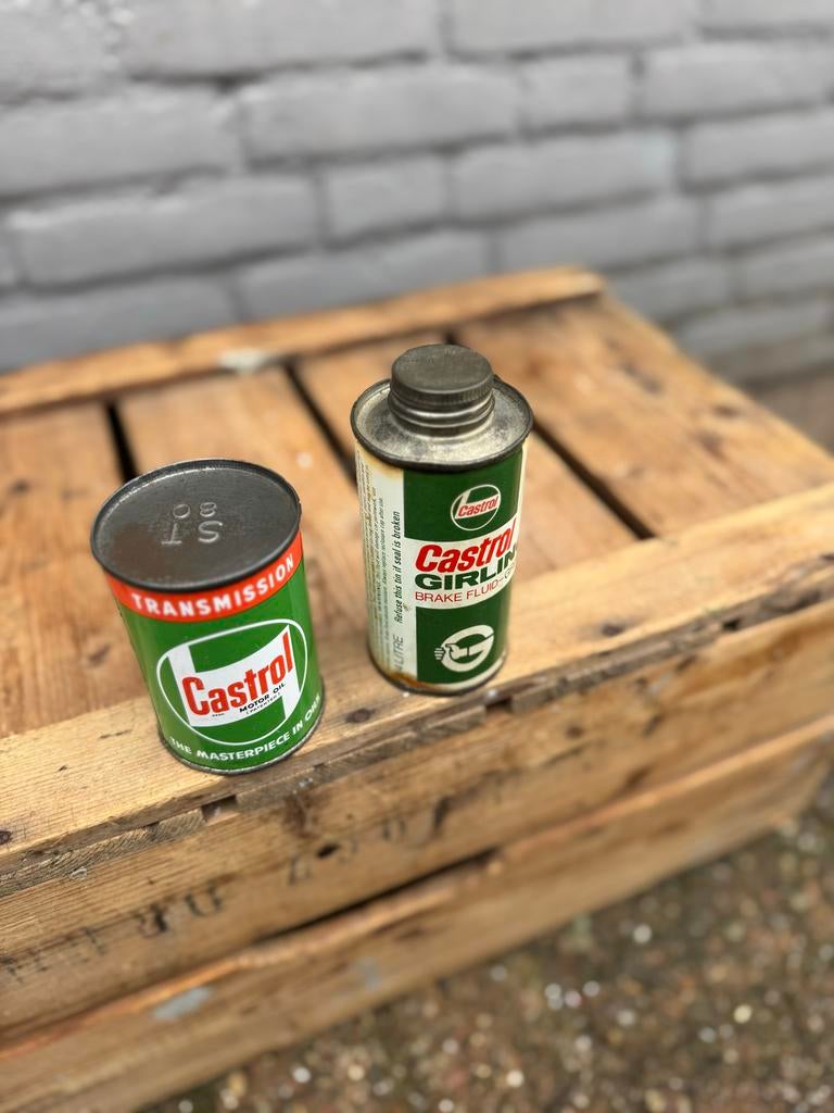 Vintage Castrol Olieblikken - Zeldzaam!, Verzamelen, Gebruikt, ., ., .