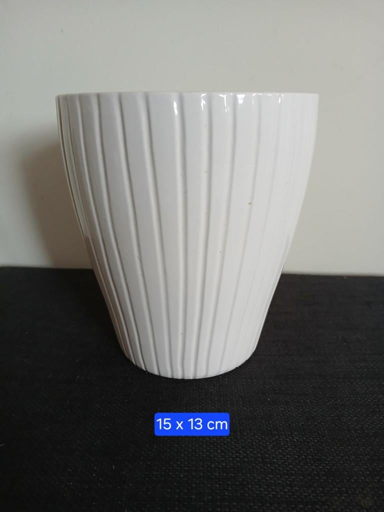 Overpot plantenpot bloempot retro, Rond, Ophalen of Verzenden, Aardewerk, Minder dan 40 cm