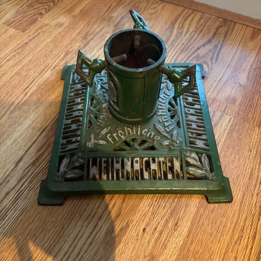Vintage Kerstboomstandaard Gietijzer 26 cm, Ophalen of Verzenden, Gebruikt