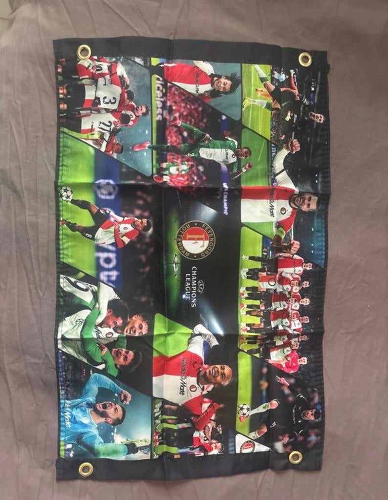 Feyenoord Champions League Vlag Limited Edition, Ophalen of Verzenden, Nieuw, Feyenoord, Vaantje of Sjaal