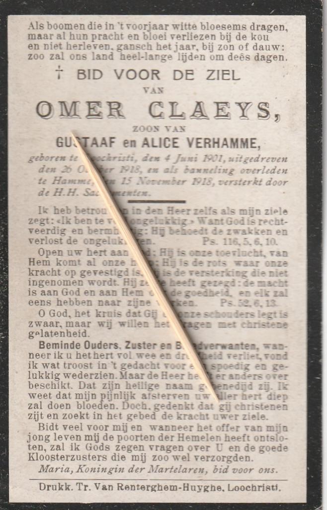 Oorlogsslachtoffer : 1914-18, Verzenden, Landmacht, Overige gebieden