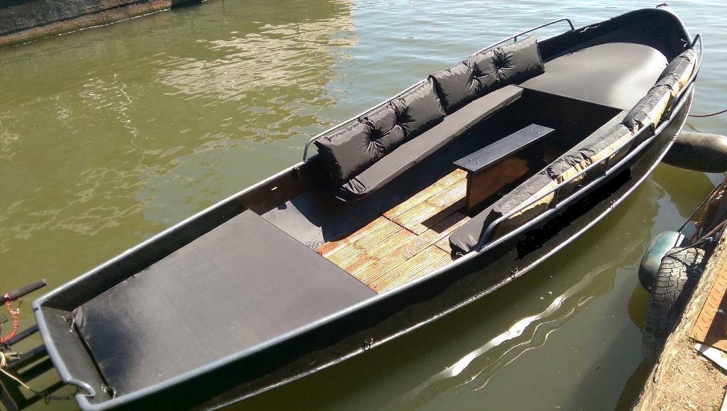 Schitterende stalen grachtenbootjes en sloepjes in Amsterdam, Ophalen of Verzenden, Zo goed als nieuw, Staal, Met motor
