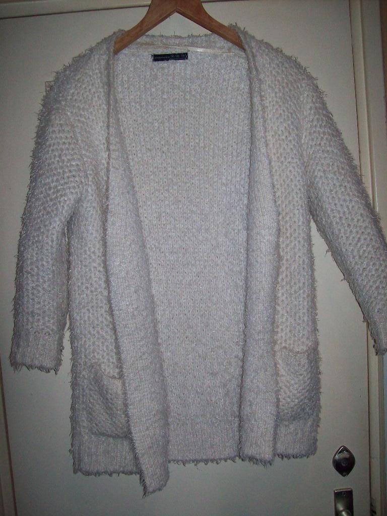 Gebreide Vest wit fluffy M/38 Atmosphere, Maat 38/40 (M), Atmosphere, Wit, Ophalen of Verzenden