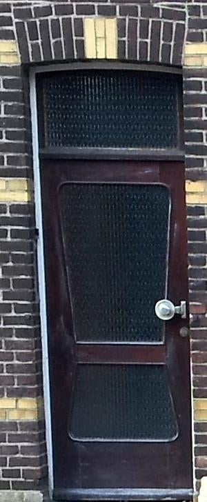 Voordeur stijl jaren 60 (853), Doe-het-zelf en Verbouw, Deuren en Horren, Ophalen, Gebruikt, 80 tot 100 cm, Buitendeur
