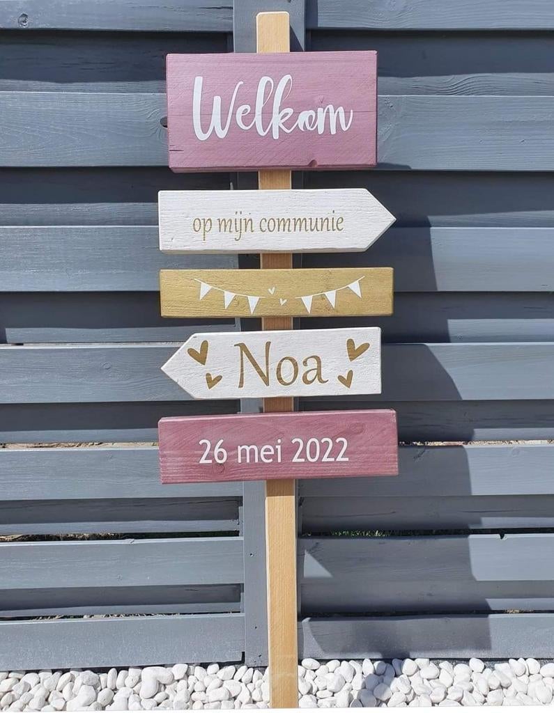 Wegwijzers feestjes Huwelijk bruiloft geboorte Gender reveal, Kinderen en Baby's, Kraamcadeaus en Geboorteborden, Ophalen of Verzenden
