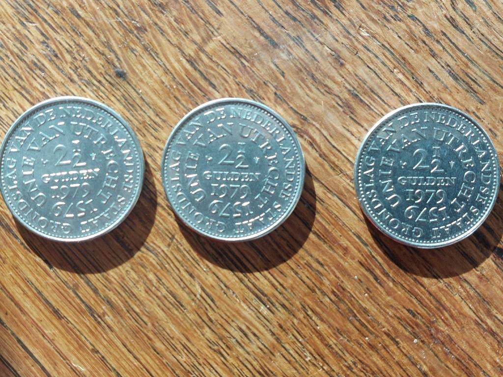 Rijksdaalder Unie van Utrecht 1979, Postzegels en Munten, Munten | Nederland, Ophalen of Verzenden, Koningin Juliana, 2½ gulden