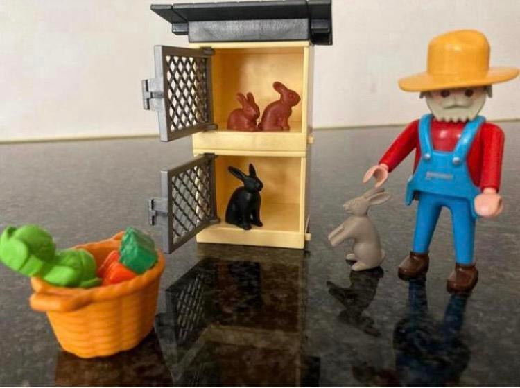 Playmobil 4491 boer met konijnen, Ophalen of Verzenden, Zo goed als nieuw, Complete set