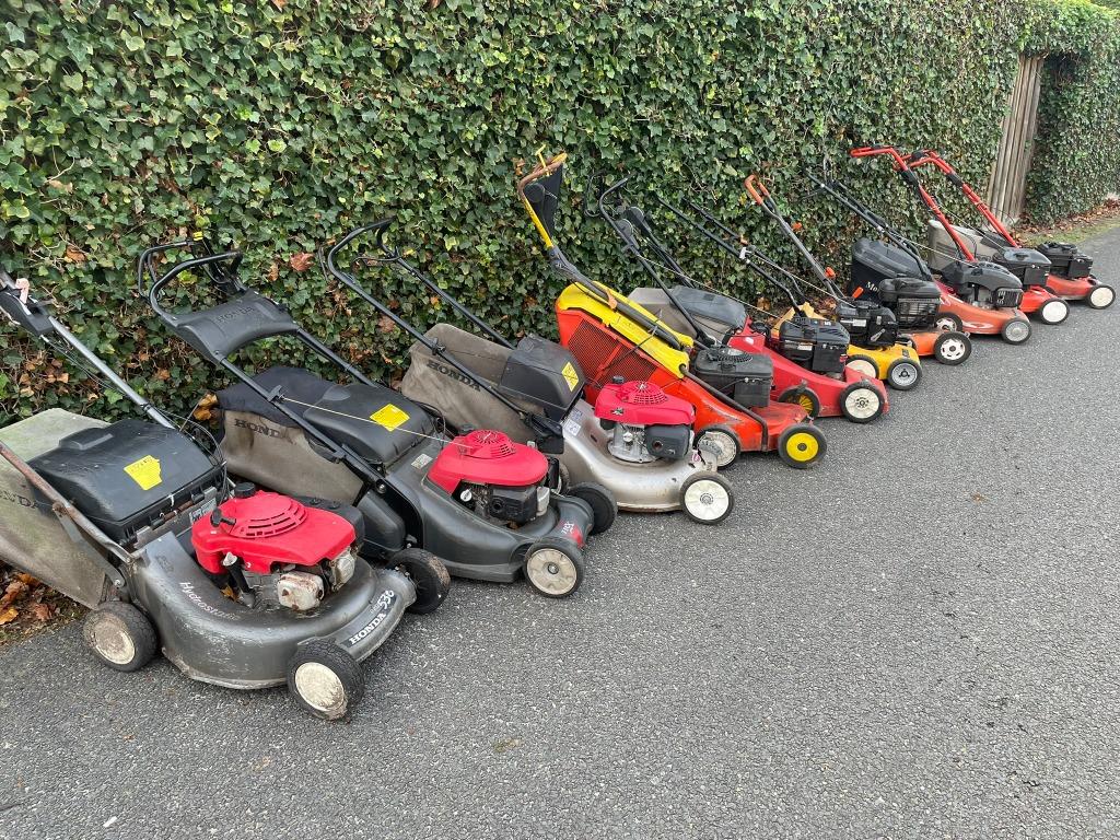 gebruikte loopmaaier alles in 1 koop T.E.A.B. Honda Sabo enz, Tuin en Terras, Cirkelmaaier, Gebruikt, Info@reekers-tuinmachines.nl