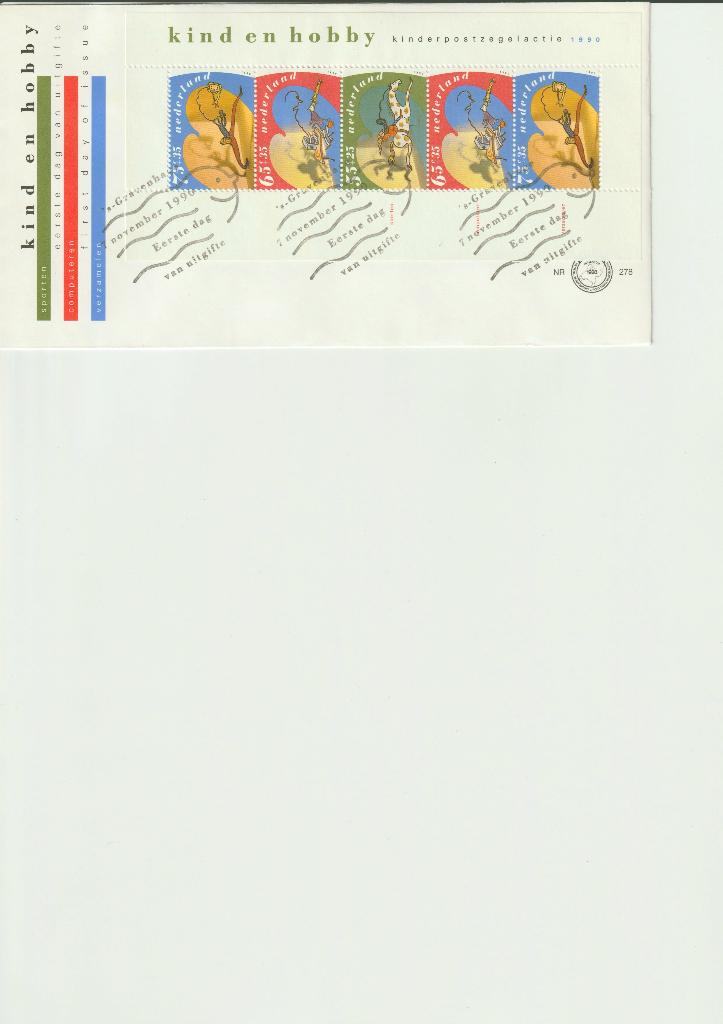 eerstedagenvelop 1989 kinderpostzegels, Ophalen of Verzenden, Nederland