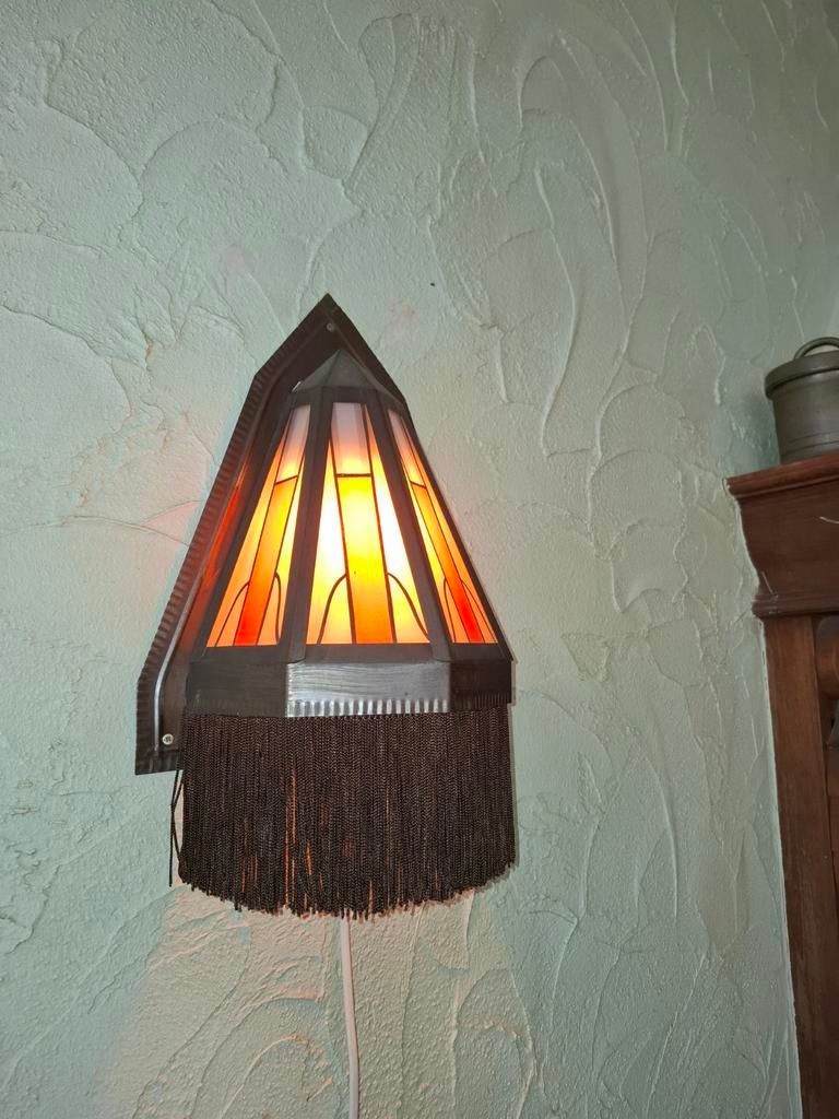 Amsterdamse school wandlamp, Antiek en Kunst, Antiek | Lampen, Ophalen of Verzenden