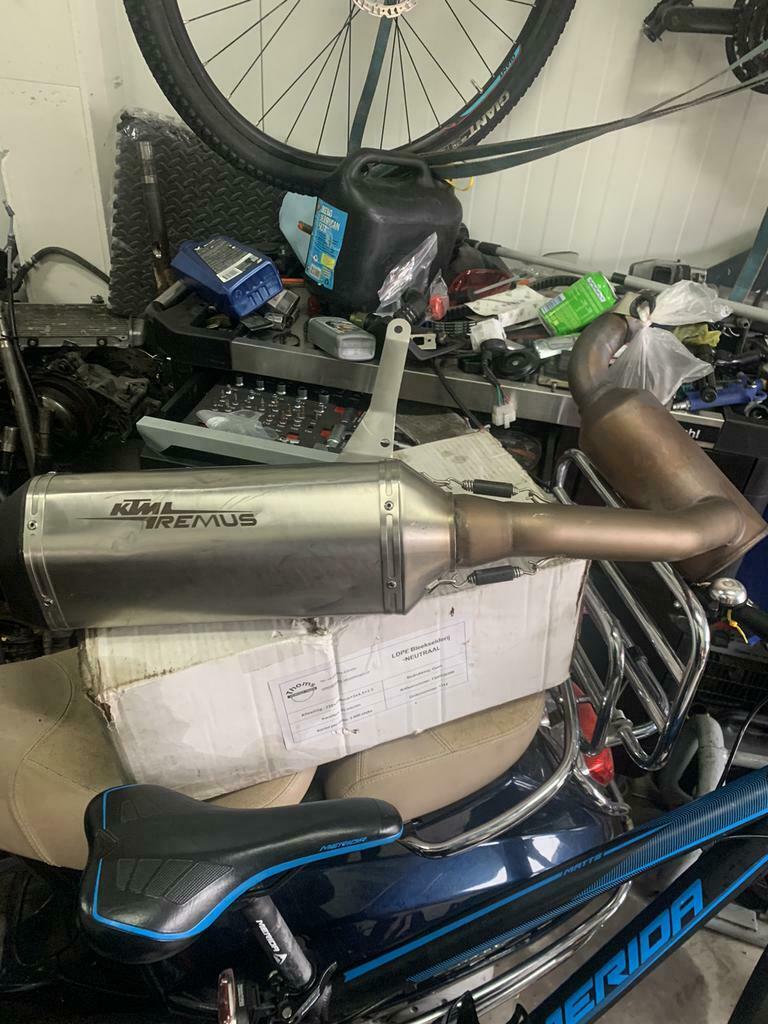 Ktm remus racing uitlaat, Ophalen