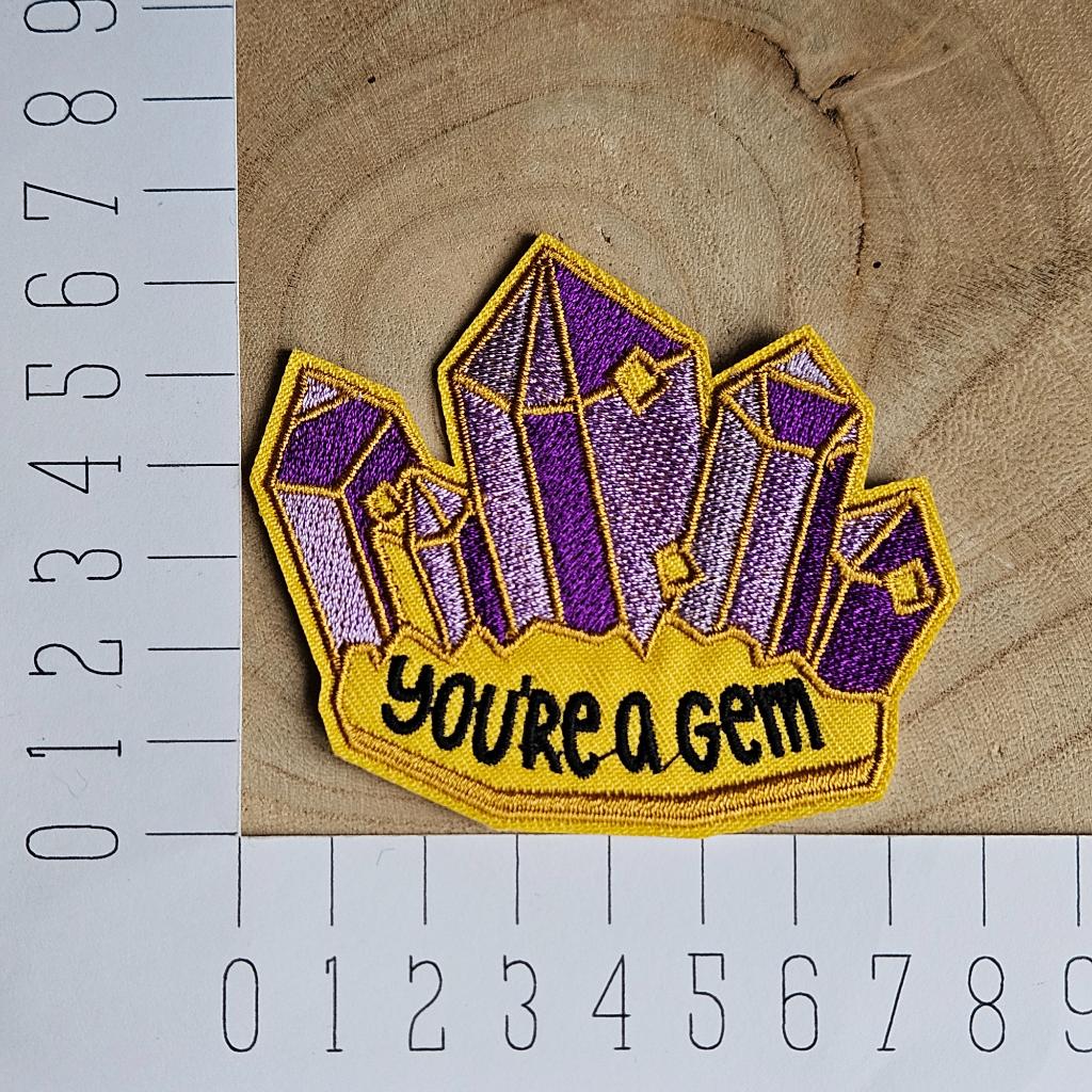 Strijk embleem applicatie Patch Edelstenen you're a gem