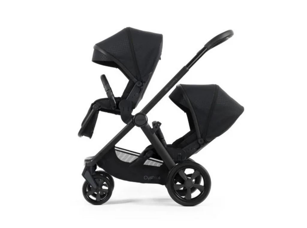 GRATIS! dubbele kinderwagen, maxicosi pebble + familyfix, Gebruikt, Combiwagen, Verstelbare duwstang, Ophalen