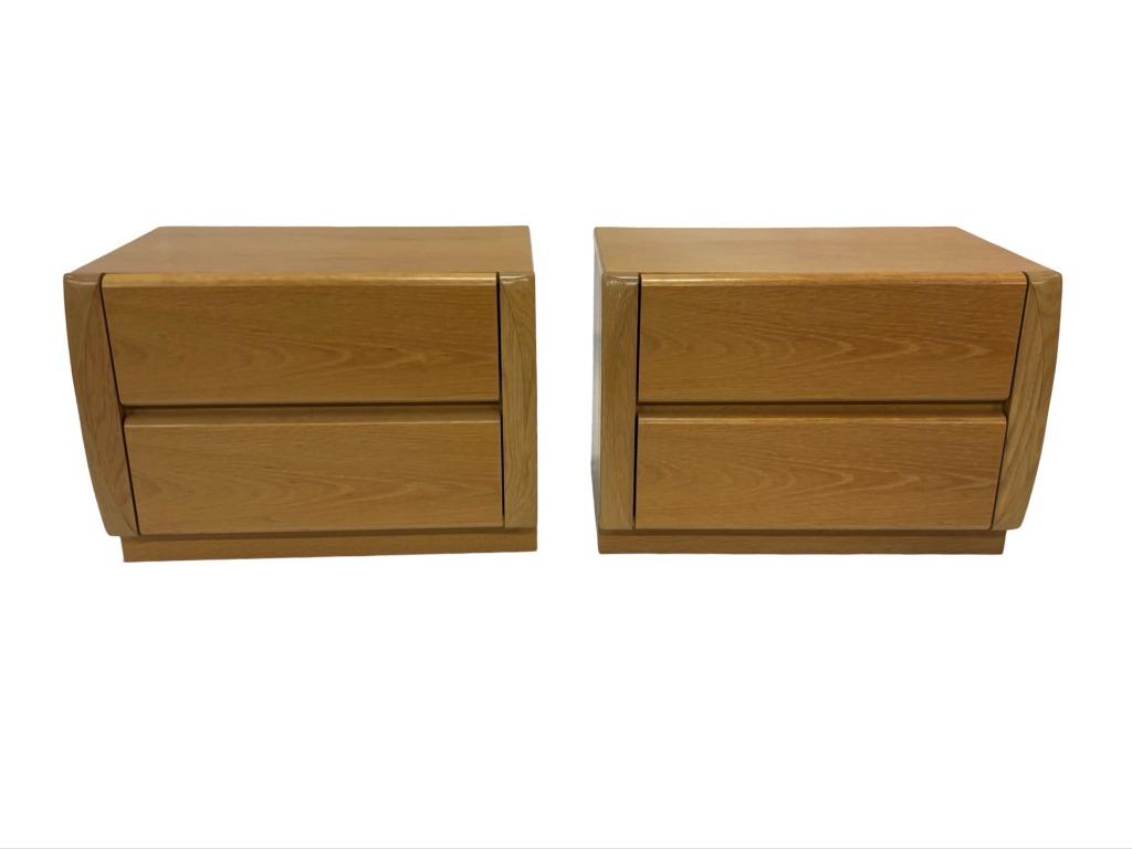 2 Vintage Nachtkastjes Moser Design jaren 80, Huis en Inrichting, Slaapkamer | Nachtkastjes, Ophalen, Gebruikt, Hout