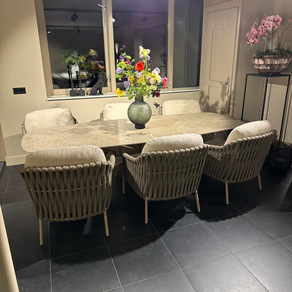 Comino low diningset 4 Seasons Outdoor, Overige materialen, 6 zitplaatsen, Nieuw, Ophalen of Verzenden