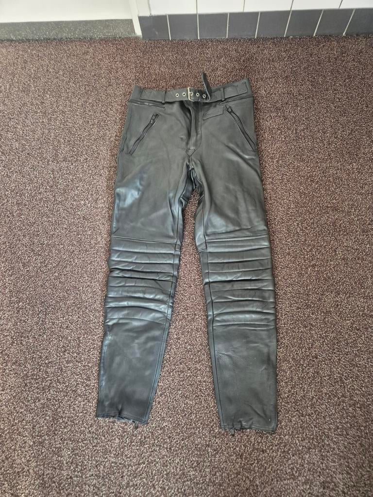 MQP Vintage Leren Motorpak Jas 54 Broek 52 Laarzen 46, Ophalen of Verzenden, Tweedehands, Heren