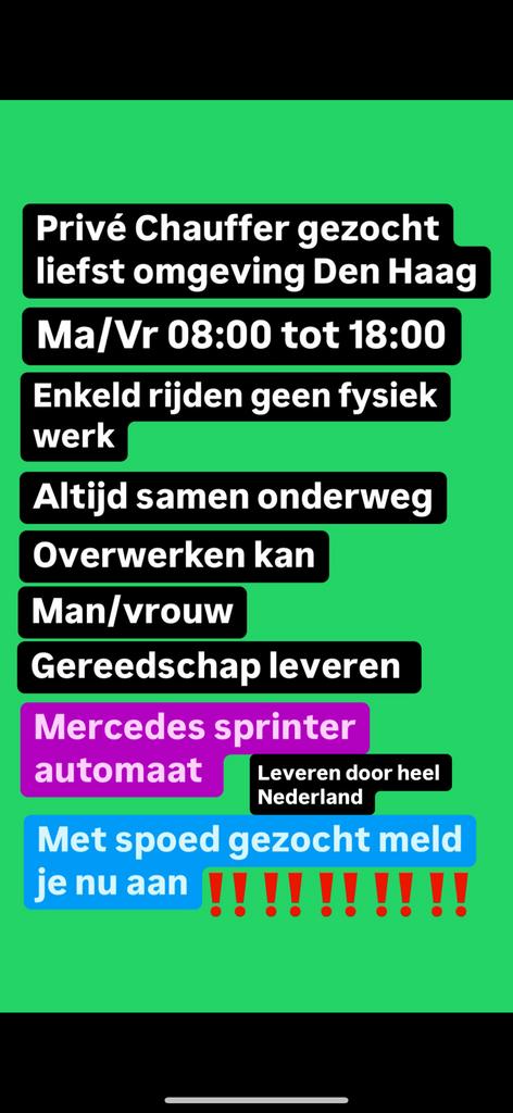 Afwisselende baan,gereedschap leveren,meld je nu aan