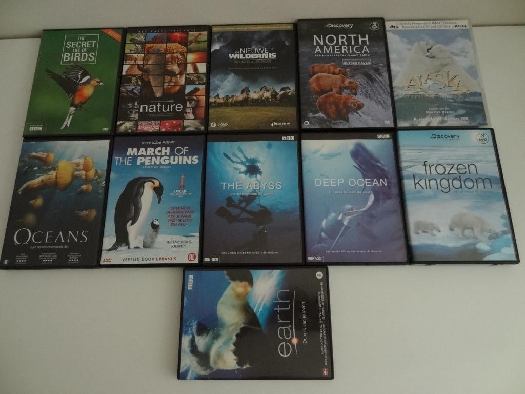 Diverse dvd's natuurfilms, Alle leeftijden, Ophalen, Zo goed als nieuw, Natuur