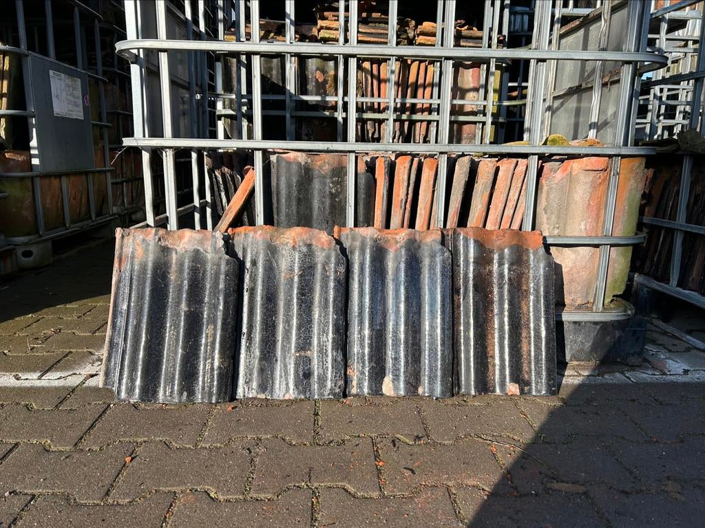 Friese golfpan geglazuurd, Doe-het-zelf en Verbouw, Ophalen, Steen of Klei, 15 m² of meer, Dakpannen
