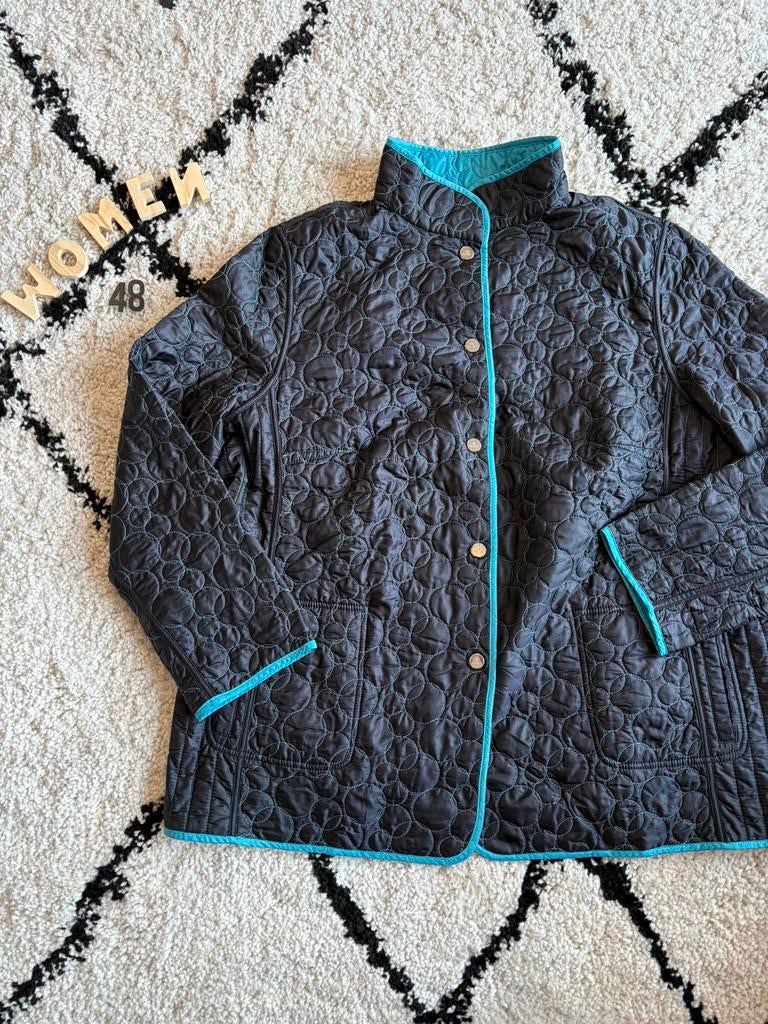 Dames Basler gewatteerde jas reversible maat 48 blauw, Ophalen of Verzenden, Zo goed als nieuw, Maat 46/48 (XL) of groter, Blauw