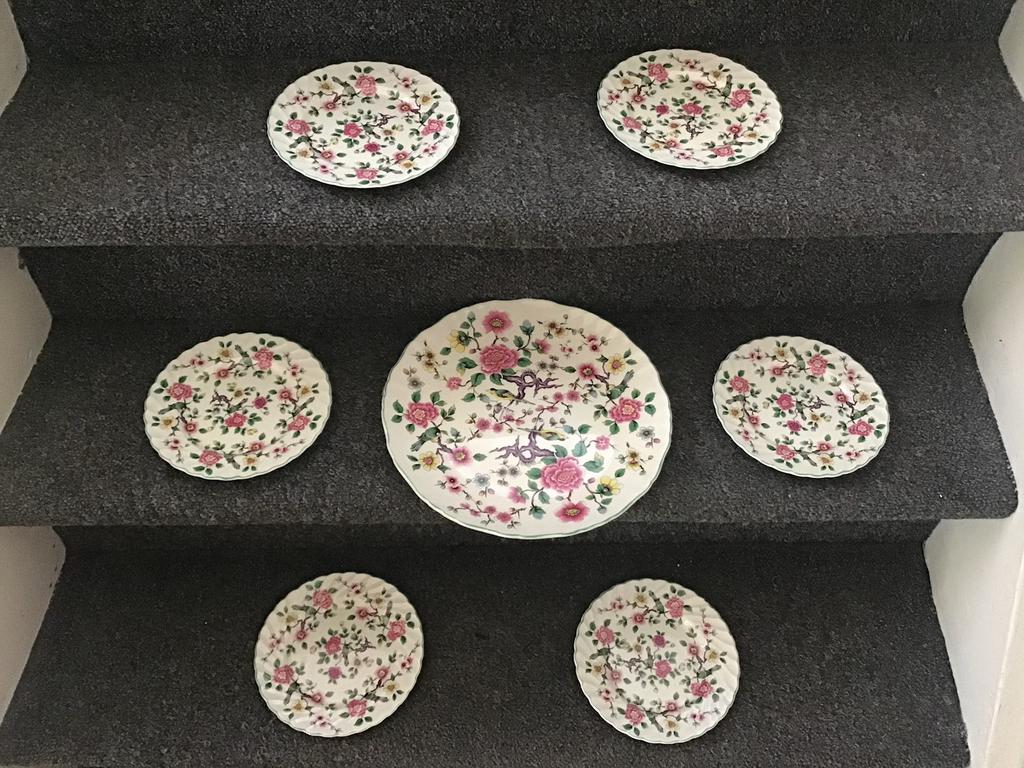 Old Foley Chinese Rose servies borden en schalen, Ophalen of Verzenden