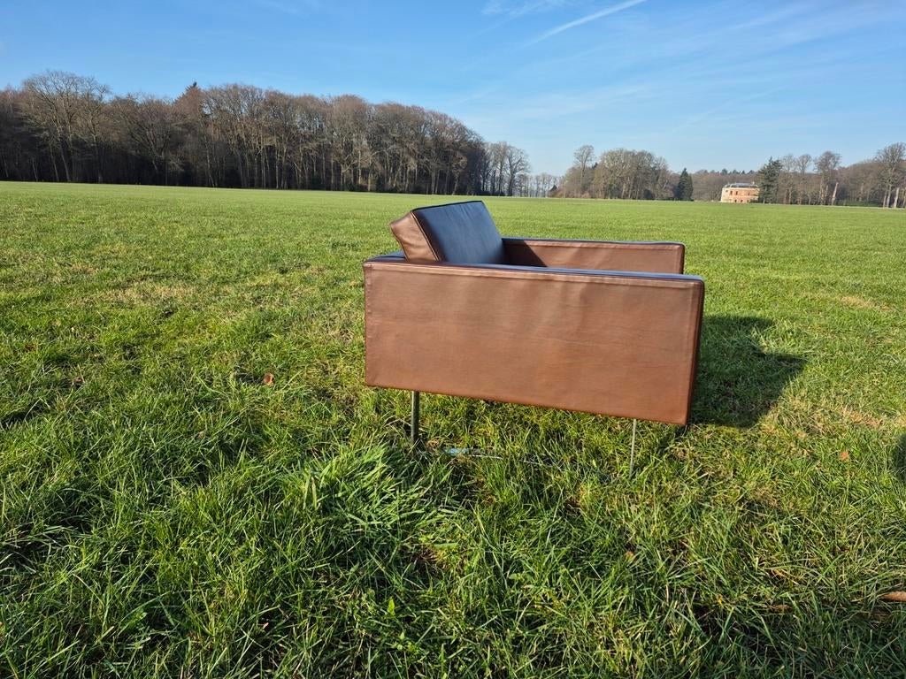 Deens Design unieke Bodil Kjær chair Jalk Wegner Kjaerholm, Huis en Inrichting, Fauteuils, Leer, 50 tot 75 cm, Ophalen of Verzenden