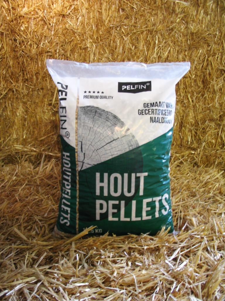 Pelfin Witte houtpellets 100% Naaldhout 12,5kg pallet 1050kg, Minder dan 3 m³, Ophalen, Overige houtsoorten, Blokken