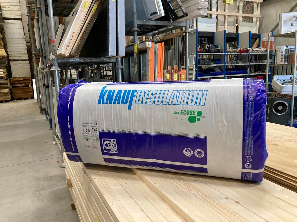 Knauf | glaswol | isolatie | steenwol | nieuw | goedkoopste, Ophalen, Dakisolatie, Nieuw, 15 m² of meer