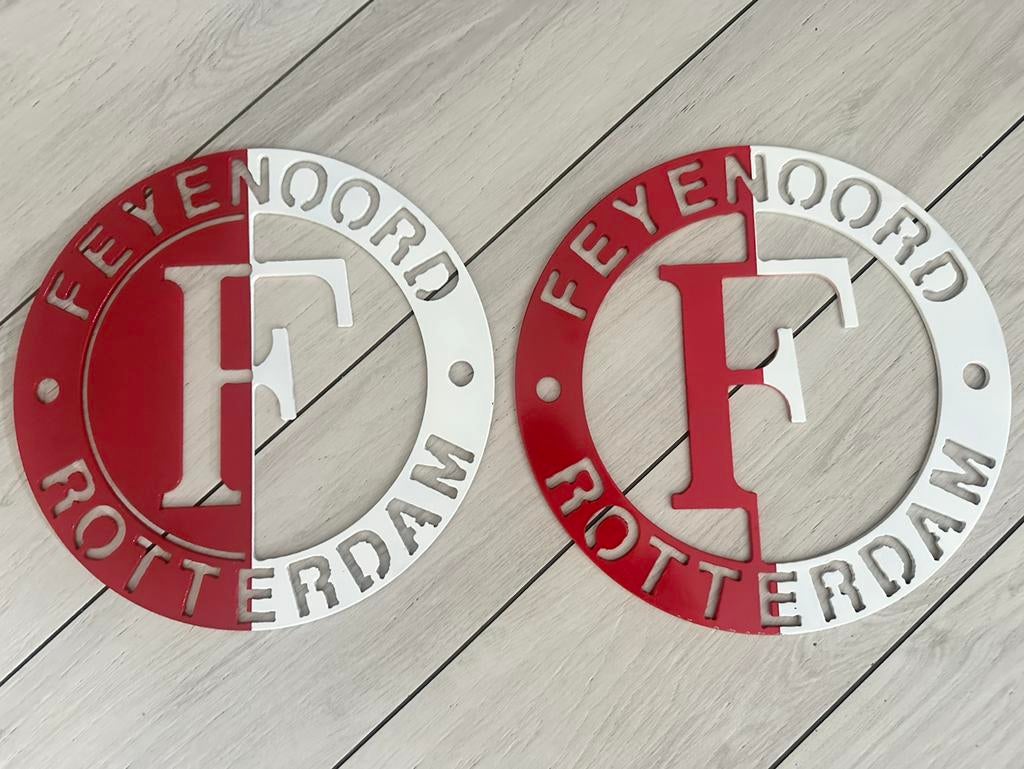 Feyenoord logo,s 7 stuks van metaal, Ophalen, Feyenoord, Overige typen