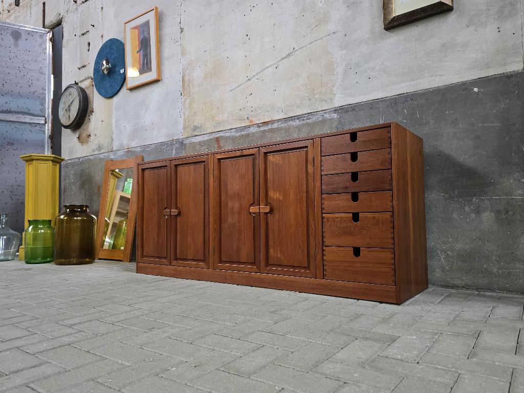 Deens Design Teak Hout Dressoir Nissen & Gehl | Vintage Kast, Gebruikt, Met deur(en), 150 tot 200 cm, Teakhout