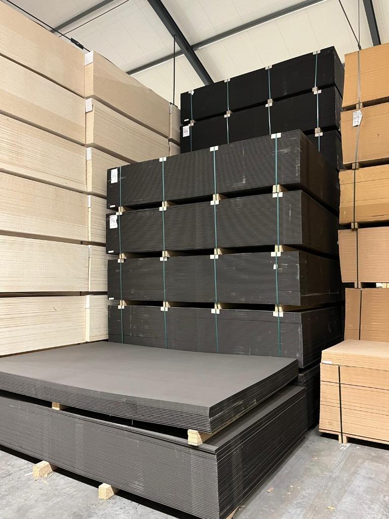 MDF 12 mm Door en doorZWART 3050 x 2070 mm, Ophalen, Nieuw, Overige materialen, Minder dan 20 mm