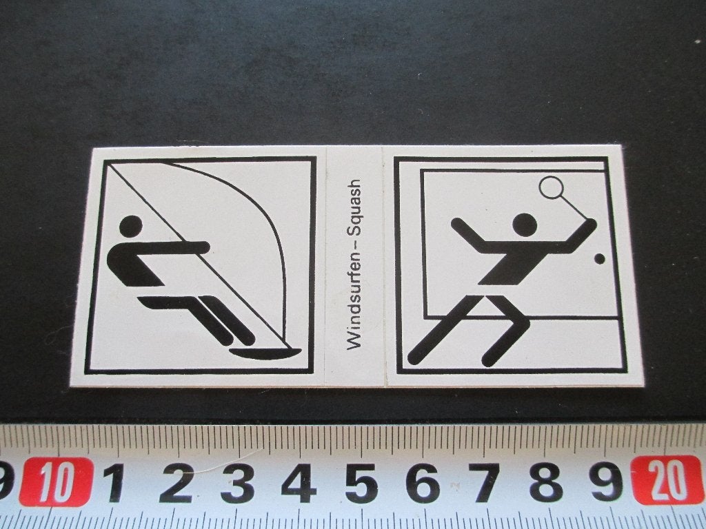 sticker Pictogram Windsurfen Squash  Hansaplast, Verzamelen, Ophalen, Zo goed als nieuw