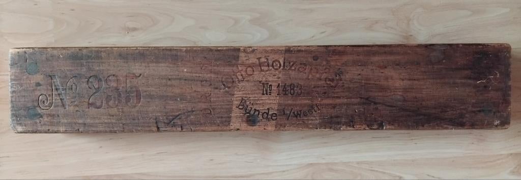 Antieke, houten sigarenmal Otto Holzapfel Bünde, Ophalen of Verzenden