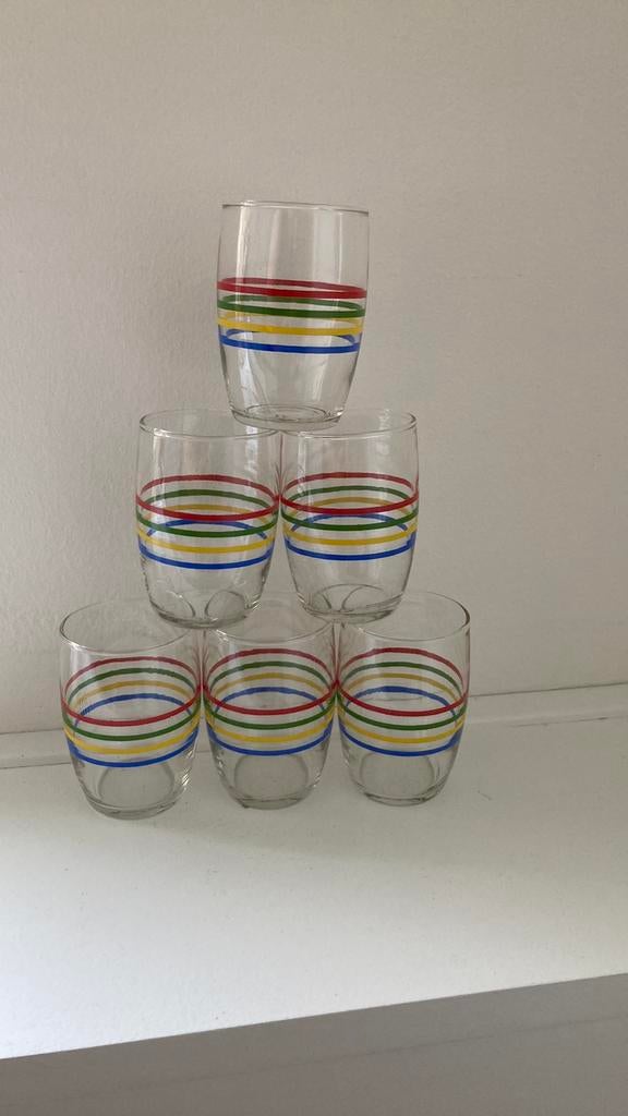 Vintage sap water glazen\, Ophalen of Verzenden, Zo goed als nieuw, Overige typen