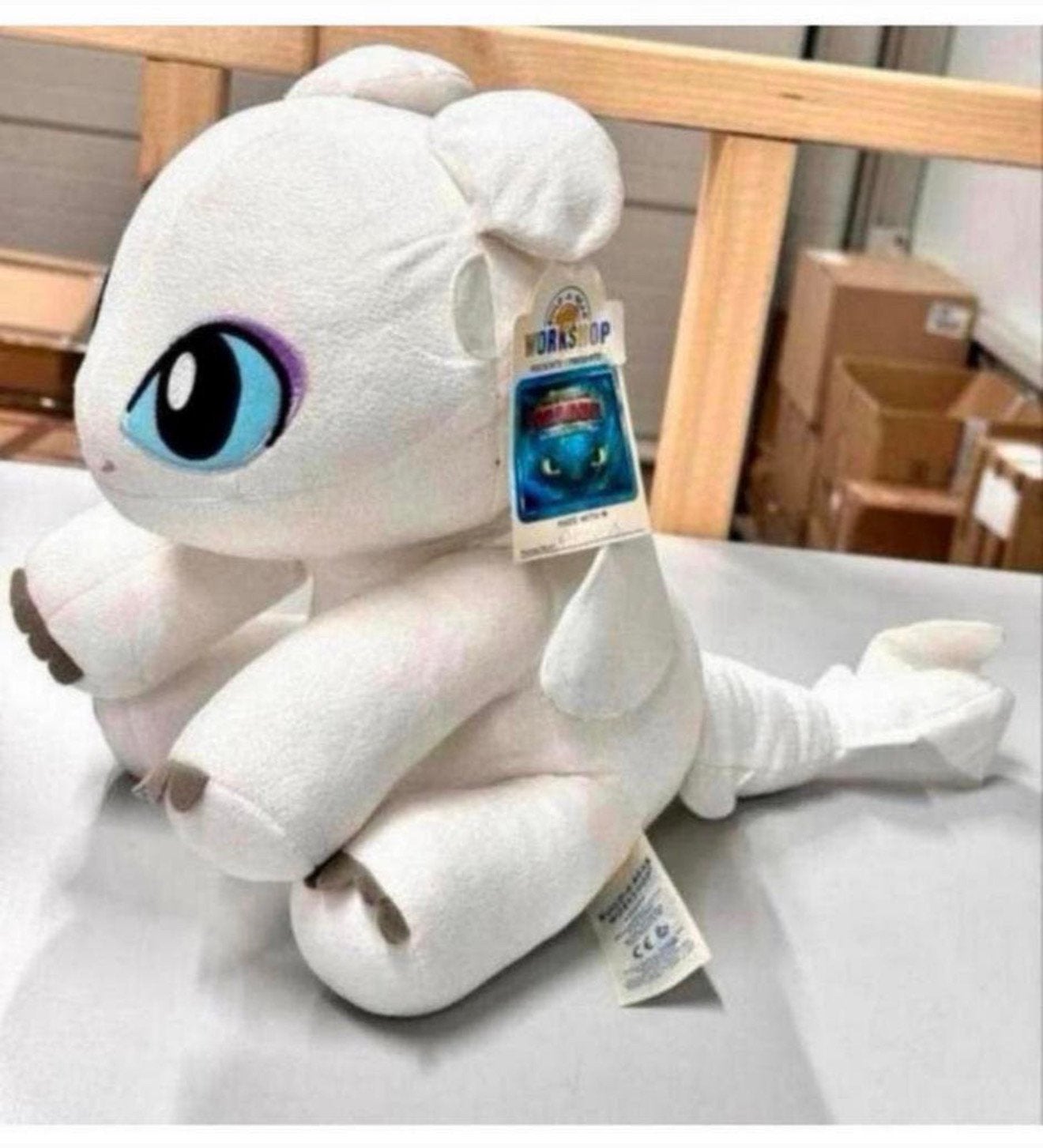 How To Train Your Dragon Build A Bear Light Fury BAB 35cm, Nieuw, Ophalen of Verzenden, H, H