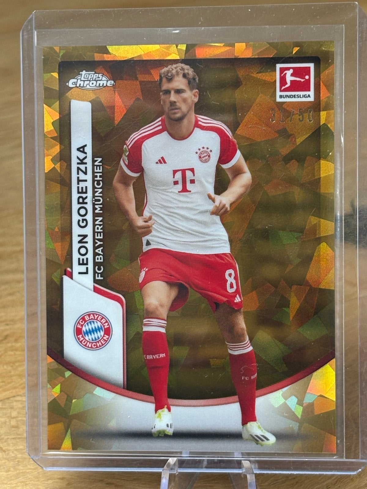 Leon Goretzka Topps Chrome Bundesliga 31/50 FC Bayern Münche, Ophalen of Verzenden, Zo goed als nieuw, Buitenlandse clubs, Spelerskaart