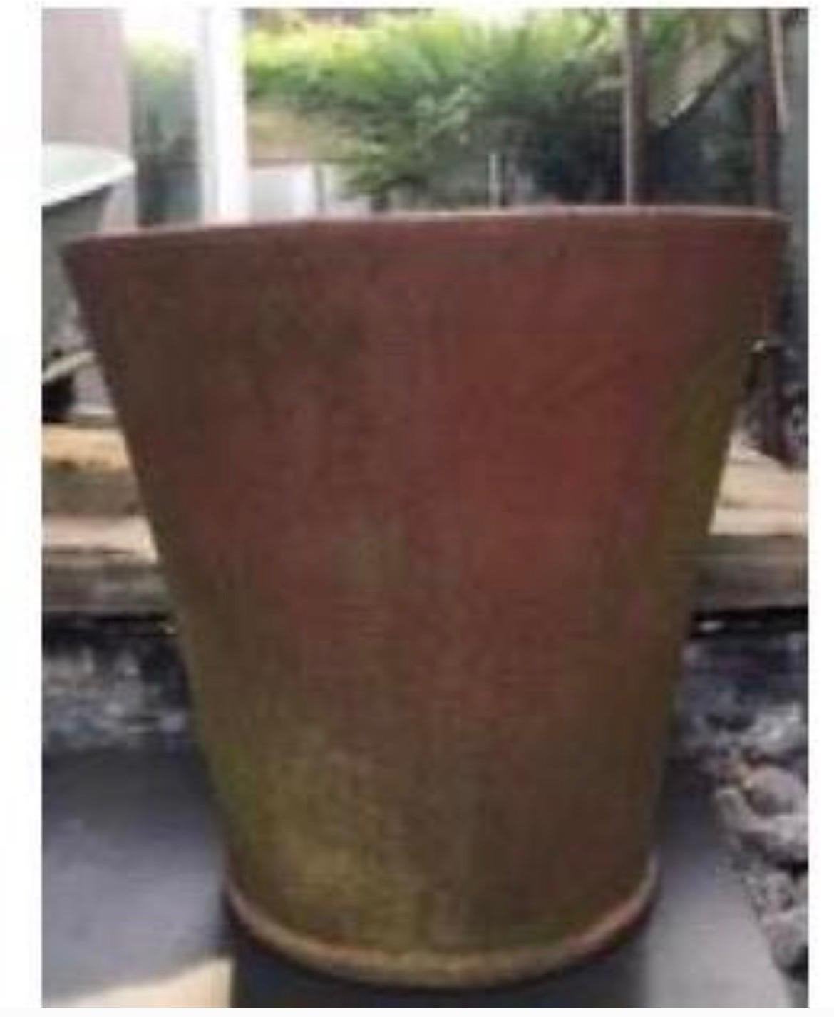 Grote oude terracotta bloempot OTS 47/49cm vorstbestendig, Tuin en Terras, Bloempotten, Ophalen, 40 cm of meer, Rond, Zo goed als nieuw