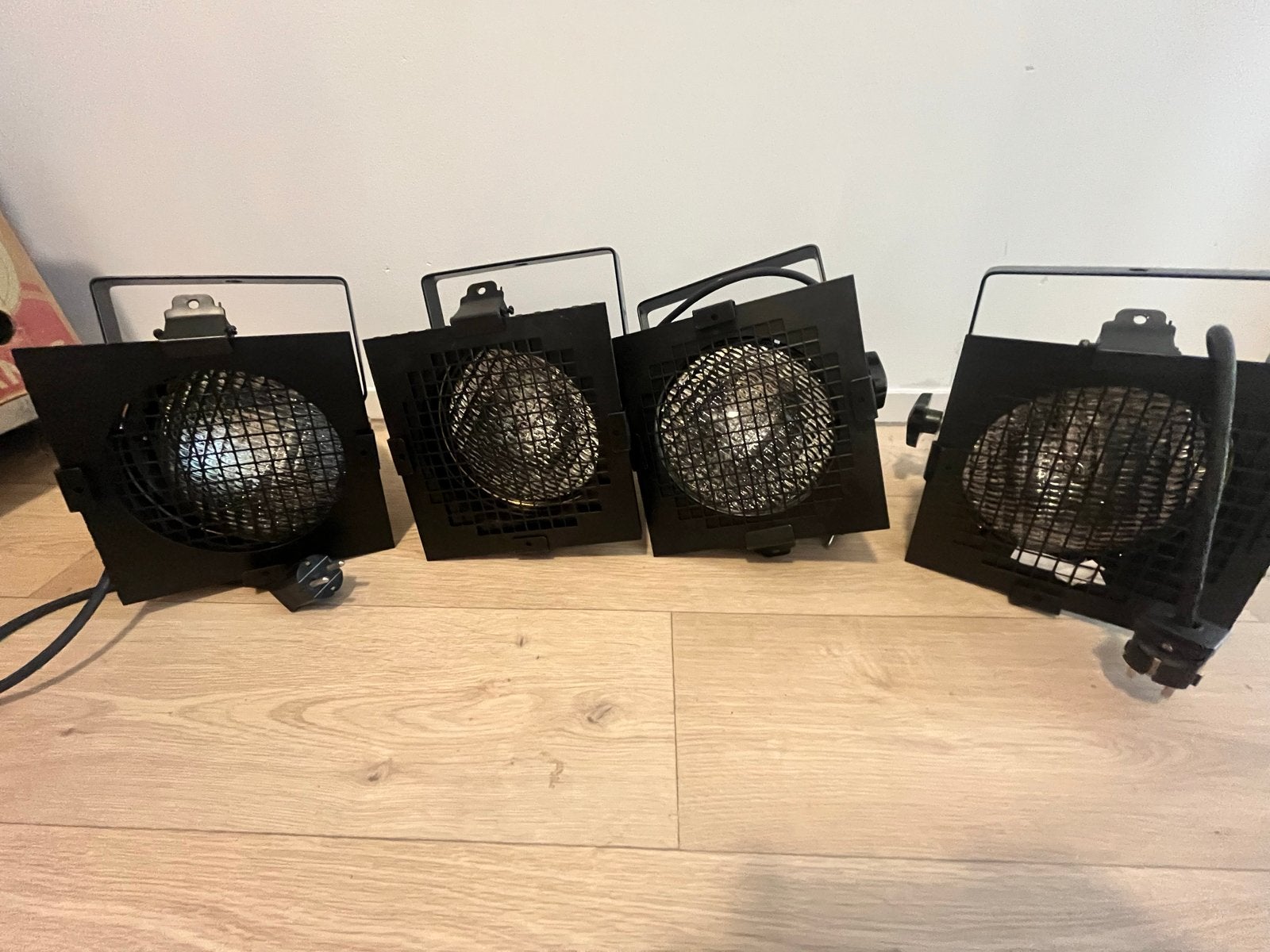 Complete set: 4x PAR56 spots met dimmer/controller, Ophalen of Verzenden, Gebruikt