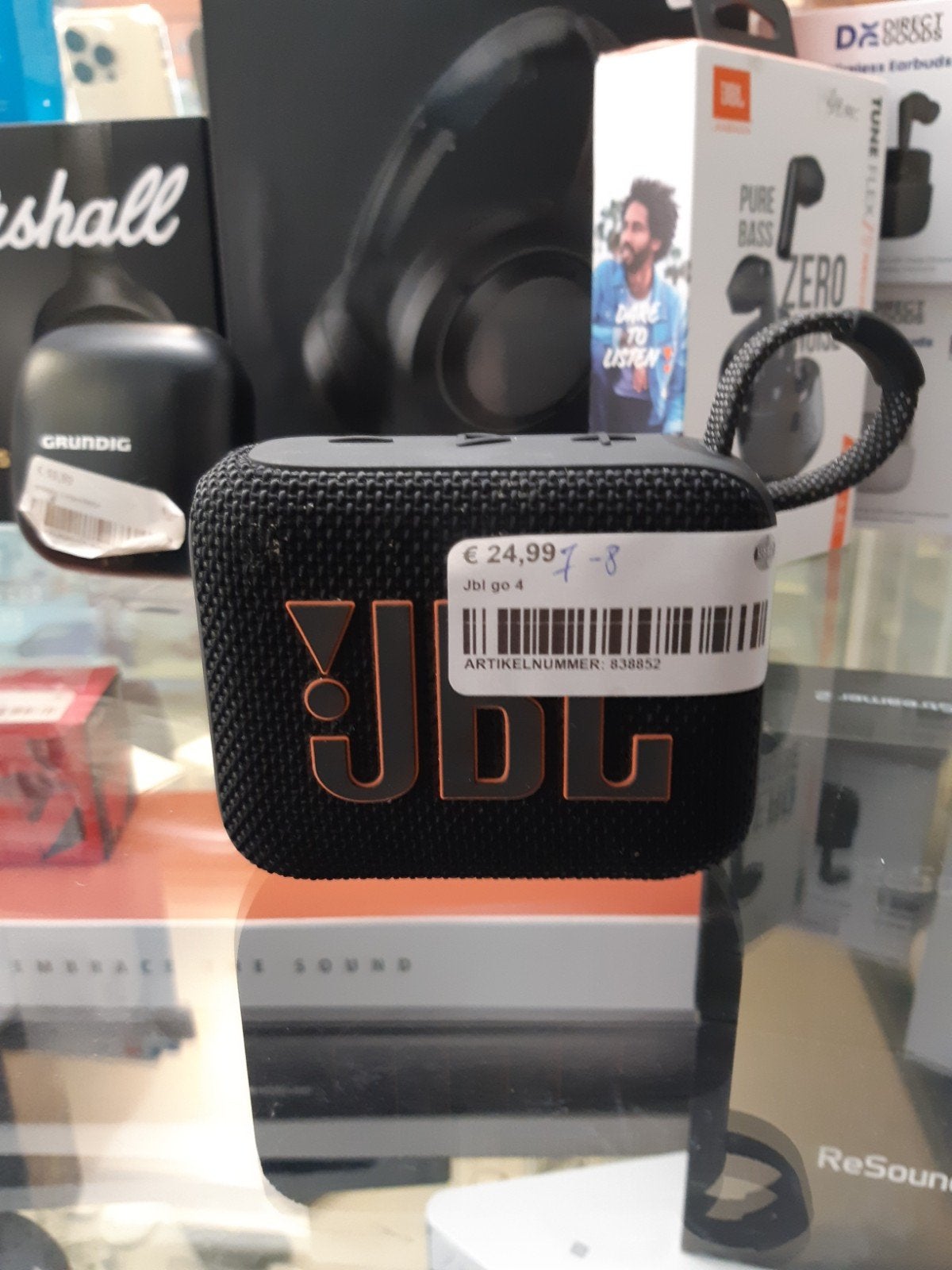 JBL Go 4 Draagbare Bluetooth Speaker Zwart, Audio, Tv en Foto, Bluetooth, Gebruikt, JBL, Support@jbl.com