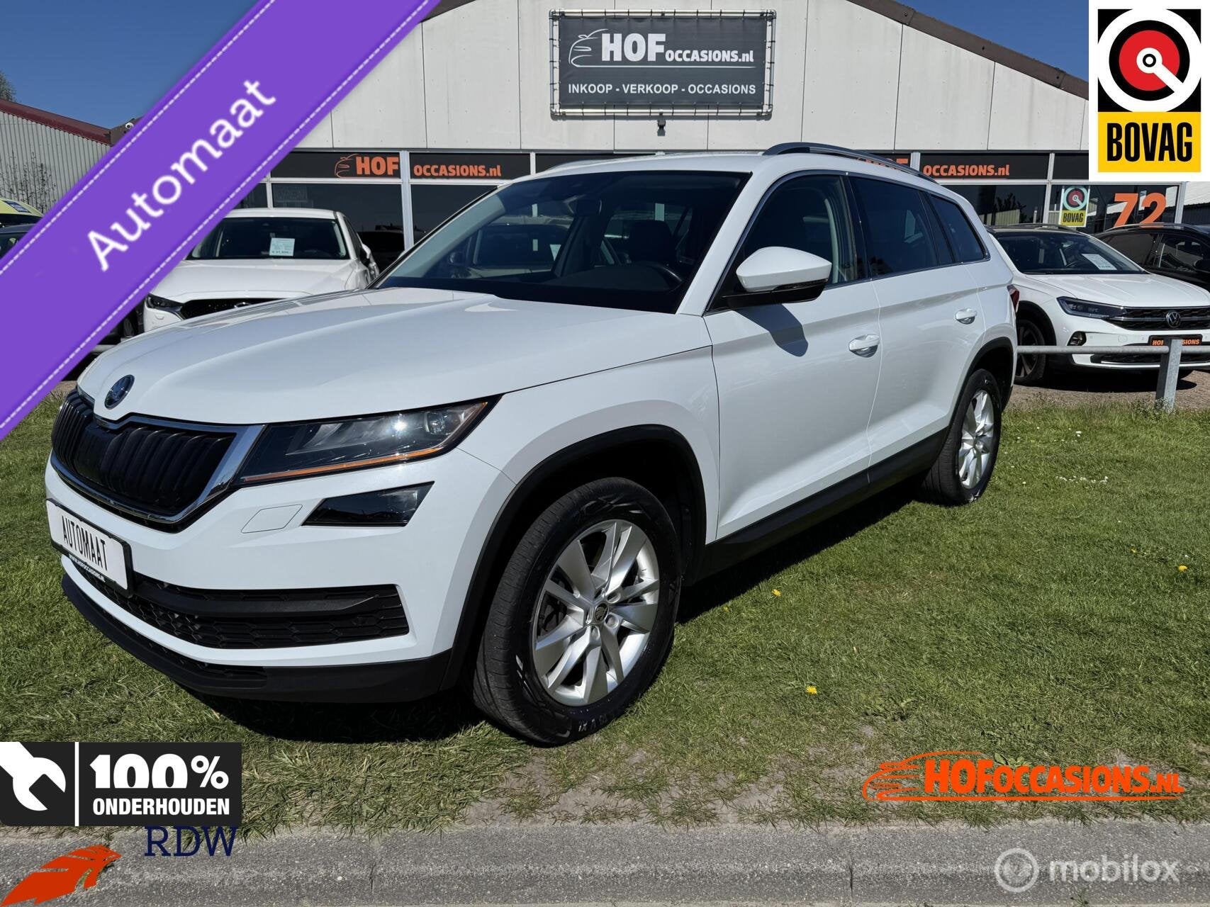 Skoda Kodiaq 2.0 TSI 180pk 4x4 Style Business Full options, Auto's, Skoda, Automaat, Gebruikt, Zwart, 4 cilinders