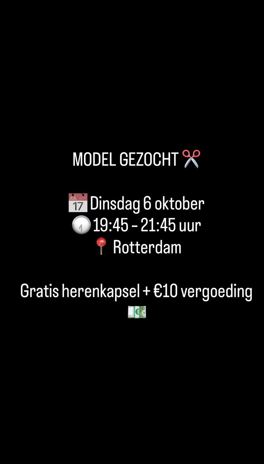 Word mijn model, laat je haar knippen en ontvang €10! ‍️️, Eén persoon, Kortingsbon