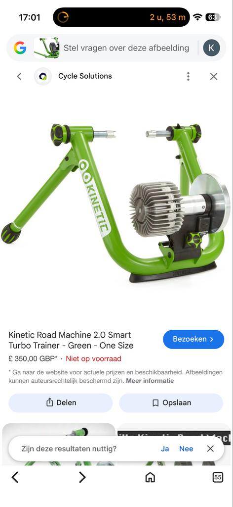 Kinetic Road Machine 2.0 Smart Turbo Trainer, Ophalen of Verzenden, Gebruikt, Overige typen