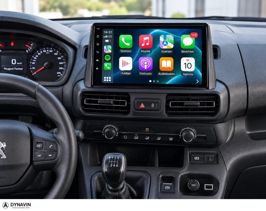 navigatie peugeot partner apple carplay android 16 Dynavin
