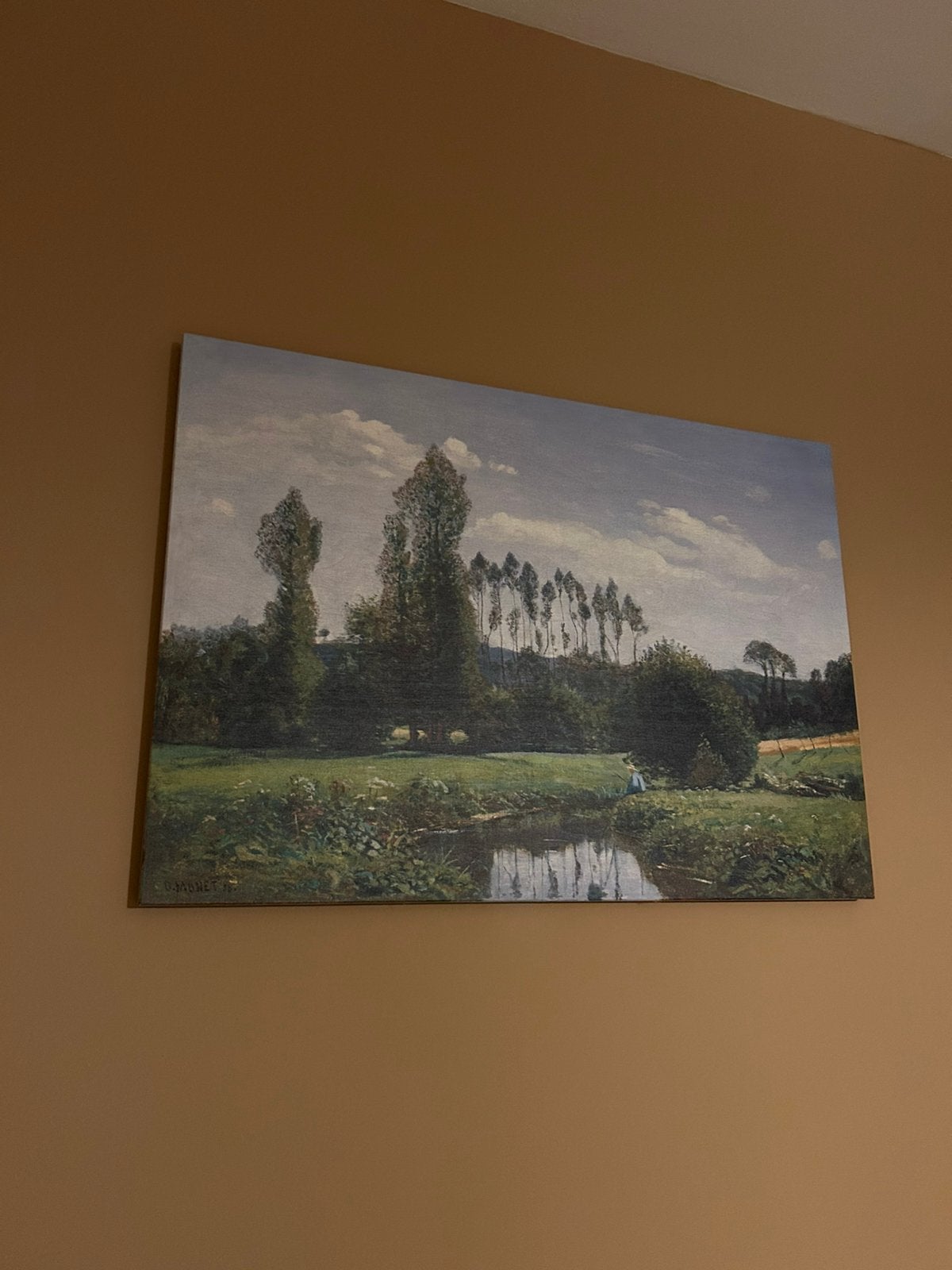 Monet - Rouelles - Print op Hout, Ophalen, Print, Print/reproductie