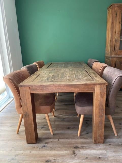 Eetkamer inrichting, Huis en Inrichting, Complete eetkamers, Ophalen, Gebruikt, Stoer, 6 tot 8 stoelen