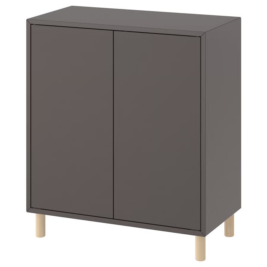 IKEA EKET Kast met 2 deuren en poten - Donkergrijs, Ophalen, Zo goed als nieuw