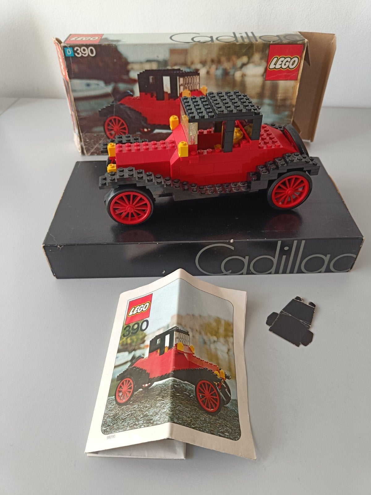 Lego Hobby Sets 390 Cadillac 1913, met doos en boekje!, Compleet, Gebruikt, Lego, Ophalen of Verzenden